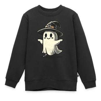 Lustiger Hexen Geist Gespenstische Party Spooky - Kinder Premium Organic Sweatshirt - Schwarz - Vorne - AI Model Kid Female (0cm)