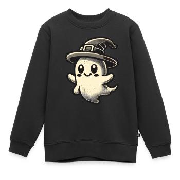 Lustiger Hexen Geist Gespenstische Party - Kinder Premium Organic Sweatshirt - Schwarz - Vorne - AI Model Kid Female (0cm)