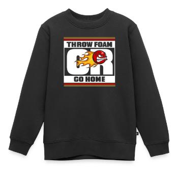Wirf Schaum Oder Geh Nach Hause Prisonball Team Spiel Spieler - Kinder Premium Organic Sweatshirt - Schwarz - Vorne - AI Model Kid Female (0cm)