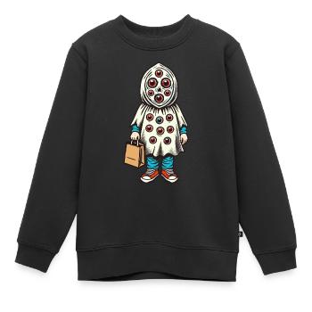 Gespenstische Party Lustiges Halloween Streetwear - Kinder Premium Organic Sweatshirt - Schwarz - Vorne - AI Model Kid Female (0cm)