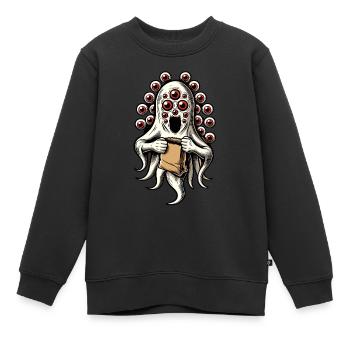Gespenstische Party Lustiges Halloween Streetwear - Kinder Premium Organic Sweatshirt - Schwarz - Vorne - AI Model Kid Female (0cm)