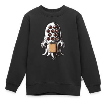 Gespenstische Party Lustiges Halloween Streetwear - Kinder Premium Organic Sweatshirt - Schwarz - Vorne - AI Model Kid Female (0cm)