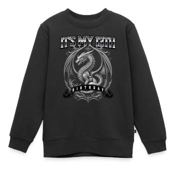 Dragon 13e anniversaire Dragon - Sweat Premium enfant bio - noir - Devant - AI Model Kid Female (0cm)