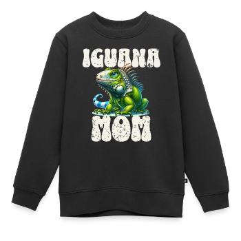 Iguane - Sweat Premium enfant bio - noir - Devant - AI Model Kid Female (0cm)