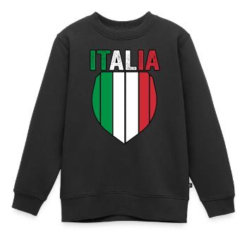Italie Italien Italien Italie - Sweat Premium enfant bio - noir - Devant - AI Model Kid Female (0cm)