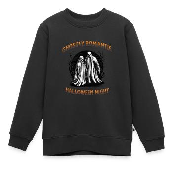Nuit d’halloween romantique fantomatique - Sweat Premium enfant bio - noir - Devant - AI Model Kid Female (0cm)