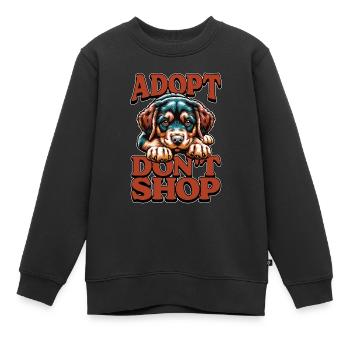 Refuge pour animaux Adoptez Don’t Shop Droits des animaux - Sweat Premium enfant bio - noir - Devant - AI Model Kid Female (0cm)
