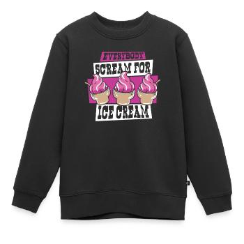 Alle schreien nach Eismaschine Gelato Liebhaber - Kinder Premium Organic Sweatshirt - Schwarz - Vorne - AI Model Kid Female (0cm)