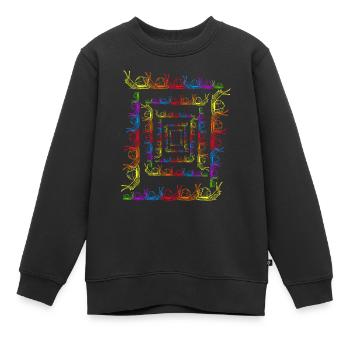 Regenbogen Schnecken LGBT Schnecke Schneckenhaus - Kinder Premium Organic Sweatshirt - Schwarz - Vorne - AI Model Kid Female (0cm)