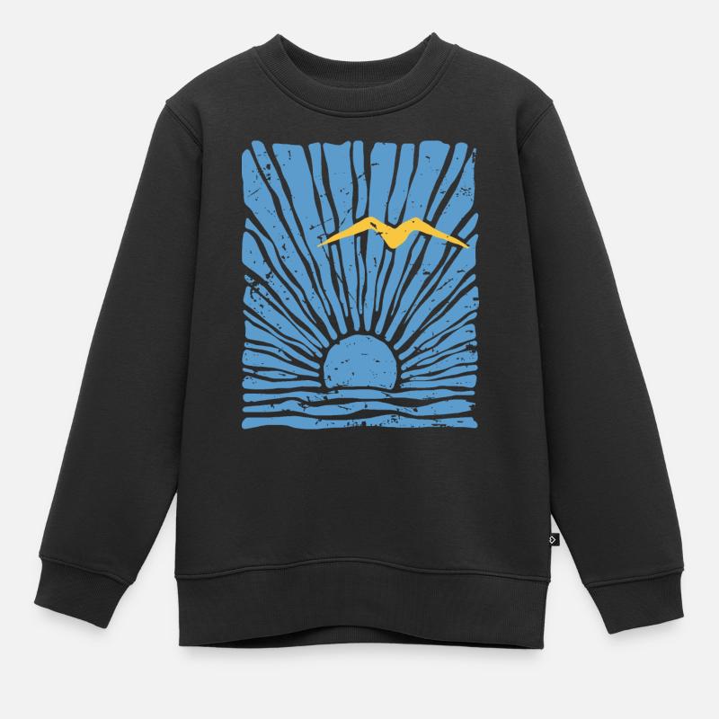 Sonne - Kinder Premium Organic Sweatshirt - Schwarz