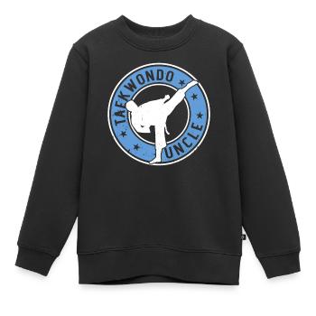 Taekwondo Oncle Taekwondo Combattant Taekwondo - Sweat Premium enfant bio - noir - Devant - AI Model Kid Female (0cm)