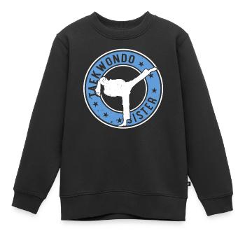 Taekwondo Sœur Taekwondo Combattant Taekwondo - Sweat Premium enfant bio - noir - Devant - AI Model Kid Female (0cm)