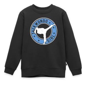Taekwondo Fille Taekwondo Combattante Taekwondo - Sweat Premium enfant bio - noir - Devant - AI Model Kid Female (0cm)