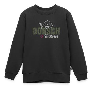 Dorsch Angeln Norwegen - Kinder Premium Organic Sweatshirt - Schwarz - Vorne - AI Model Kid Female (0cm)
