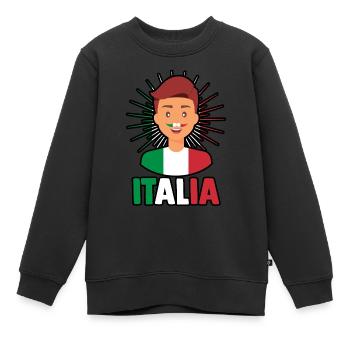 Italie Italien Italien Italie - Sweat Premium enfant bio - noir - Devant - AI Model Kid Female (0cm)