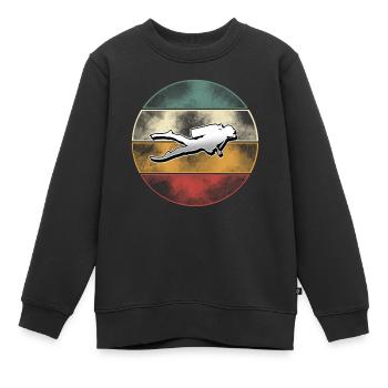 Taucher Tauchen - Kinder Premium Organic Sweatshirt - Schwarz - Vorne - AI Model Kid Female (0cm)