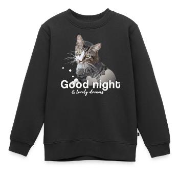 Schlafshirt gute Nacht good night - Kinder Premium Organic Sweatshirt - Schwarz - Vorne - AI Model Kid Female (0cm)