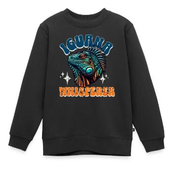 Iguane - Sweat Premium enfant bio - noir - Devant - AI Model Kid Female (0cm)