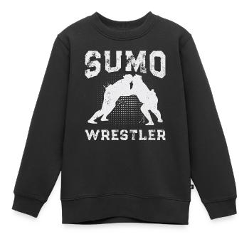 Sumo Fighter Sumo wrestler Sumo Wrestling - Kinder Premium Organic Sweatshirt - Schwarz - Vorne - AI Model Kid Female (0cm)