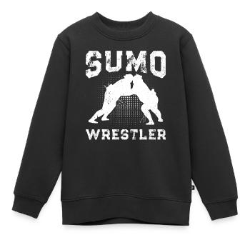 Sumo Wrestling Sumo Fighter Sumo wrestler - Kinder Premium Organic Sweatshirt - Schwarz - Vorne - AI Model Kid Female (0cm)
