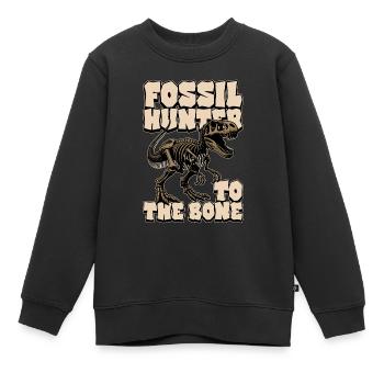 Fossil Hunter To The Bone Loves Fossil Collecting - Kinder Premium Organic Sweatshirt - Schwarz - Vorne - AI Model Kid Female (0cm)
