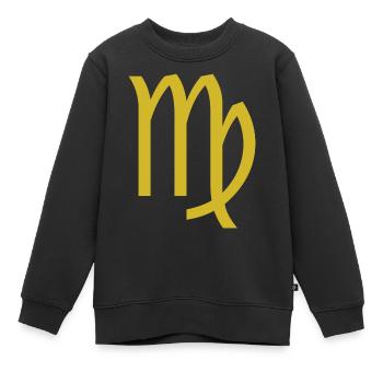 Zodiac sign Virgo, exclusive t-shirt design - Kids Premium Organic Sweatshirt - black - Front - AI Model Kid Female (0cm)