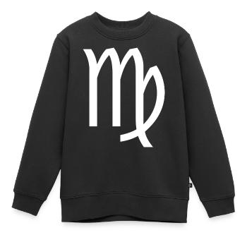 Zodiac sign Virgo, exclusive t-shirt design - Kids Premium Organic Sweatshirt - black - Front - AI Model Kid Female (0cm)