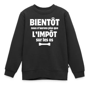 Steuern, Ungerechtigkeit, Regierung - Kinder Premium Organic Sweatshirt - Schwarz - Vorne - AI Model Kid Female (0cm)