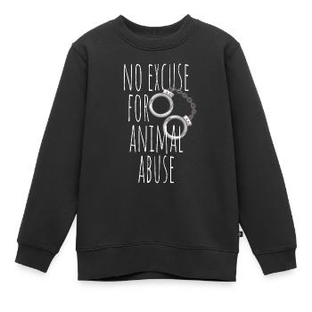 Aucune excuse pour la maltraitance animale Tierschutz Tierliebe - Sweat Premium enfant bio - noir - Devant - AI Model Kid Female (0cm)