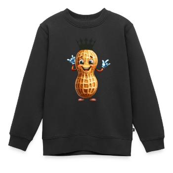 Erdnuss König Erdnusse Nuss Nüsse Erdnüsse - Kinder Premium Organic Sweatshirt - Schwarz - Vorne - AI Model Kid Female (0cm)