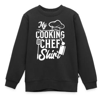 Chef cuisinier Gourmand - Sweat Premium enfant bio - noir - Devant - AI Model Kid Female (0cm)