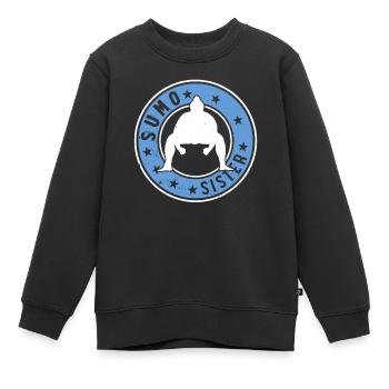 Sumo Fighter Sister Sumo Wrestler Sumo Sister Sumo - Kinder Premium Organic Sweatshirt - Schwarz - Vorne - AI Model Kid Female (0cm)