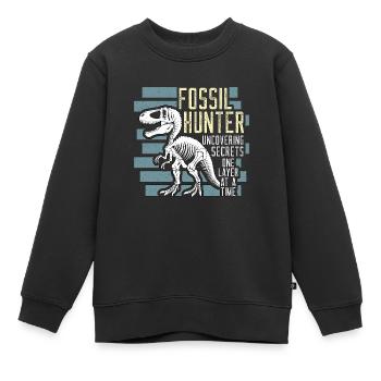 Fossil Hunter Uncovering Secrets Fossil Collecting - Kinder Premium Organic Sweatshirt - Schwarz - Vorne - AI Model Kid Female (0cm)