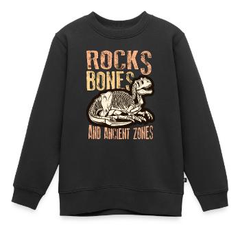 Fossil Hunter Rocks Bones And Fossil Collecting - Kinder Premium Organic Sweatshirt - Schwarz - Vorne - AI Model Kid Female (0cm)