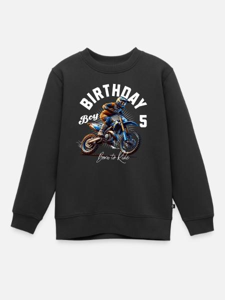 Motocross 5. Geburtstag - Kinder Premium Organic Sweatshirt - Schwarz