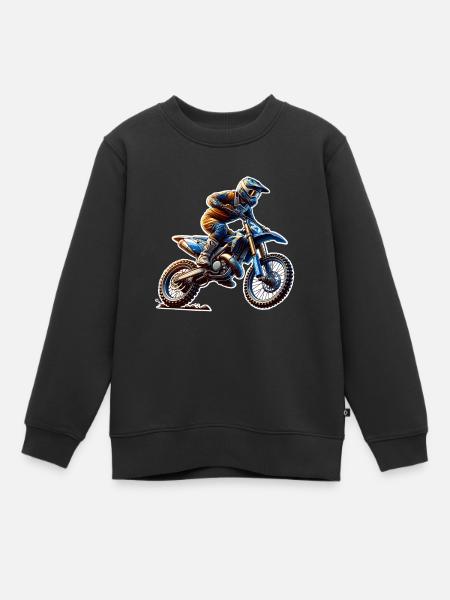 Motocross - Kinder Premium Organic Sweatshirt - Schwarz