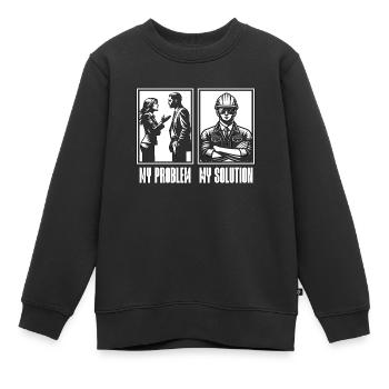 Safety Officer My Problem My Pictogram Dad Mom - Kinder Premium Organic Sweatshirt - Schwarz - Vorne - AI Model Kid Female (0cm)