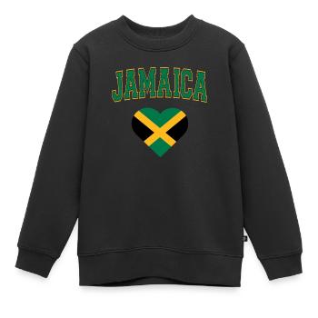Jamaïque Jamaïque Rasta Raggea Drapeau Rastafari - Sweat Premium enfant bio - noir - Devant - AI Model Kid Female (0cm)