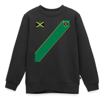 Jamaïque Jamaïque Rasta Raggea Drapeau Rastafari - Sweat Premium enfant bio - noir - Devant - AI Model Kid Female (0cm)