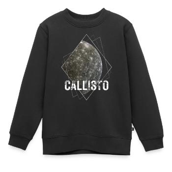 Kallisto - Jupiter Mond - Kinder Premium Organic Sweatshirt - Schwarz - Vorne - AI Model Kid Female (0cm)