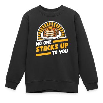 Niemand stapelt sich mit dir Rezepte Grillkuchen - Kinder Premium Organic Sweatshirt - Schwarz - Vorne - AI Model Kid Female (0cm)