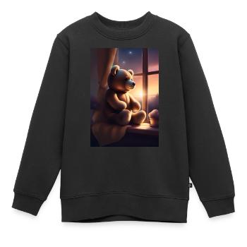 Süßer Teddybär - Kinder Premium Organic Sweatshirt - Schwarz - Vorne - AI Model Kid Female (0cm)