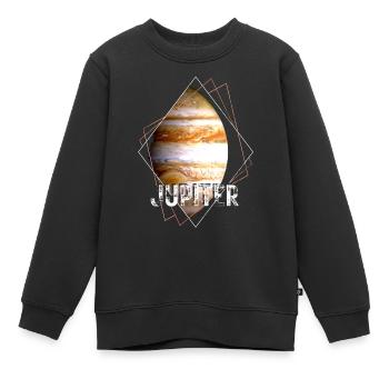 Jupiter Planet Sonnensystem - Kinder Premium Organic Sweatshirt - Schwarz - Vorne - AI Model Kid Female (0cm)