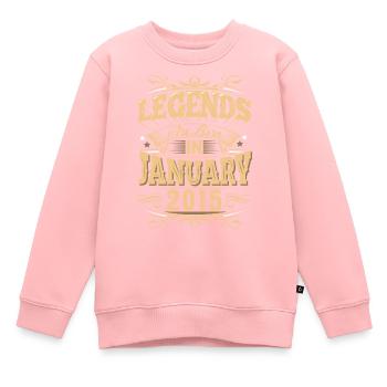 Januar 2015 Geburtstag Legende - Kinder Premium Organic Sweatshirt - Rosa - Vorne - AI Model Kid Female (0cm)