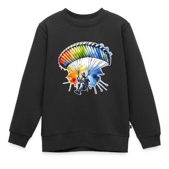Paragliding - Kinder Premium Organic Sweatshirt - Schwarz - Vorne - AI Model Kid Female (0cm)