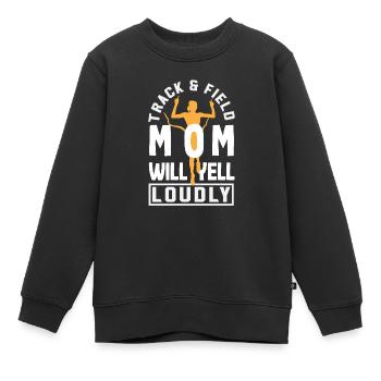 Leichtathletik Sportler - Kinder Premium Organic Sweatshirt - Schwarz - Vorne - AI Model Kid Female (0cm)