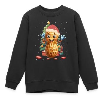 Cacahuète Père Noël Enfants Enfant Noël - Sweat Premium enfant bio - noir - Devant - AI Model Kid Female (0cm)