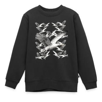 Seagull Seagulls Maritime - Kids Premium Organic Sweatshirt - black - Front - AI Model Kid Female (0cm)