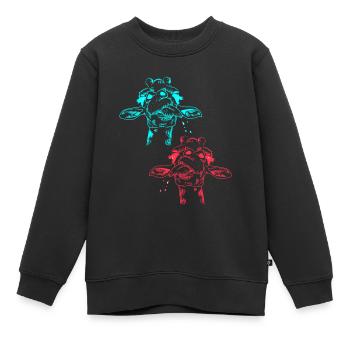Giraffe Zoo Zootiere Giraffen - Kinder Premium Organic Sweatshirt - Schwarz - Vorne - AI Model Kid Female (0cm)