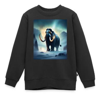 mammouth maléfique effrayant - Sweat Premium enfant bio - noir - Devant - AI Model Kid Female (0cm)